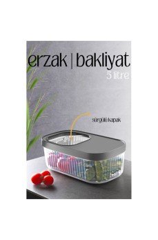 MultiBox Erzak Bakliyat Kutusu Sürgülü Kapak 5 Litre