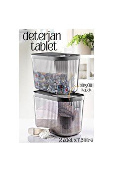 MultiBox Deterjan Tablet Kutusu Sürgülü Kapak 7.5 Litre 2 ADET MultiBox Deterjan Tablet Kutusu Sürgülü Kapak 7.5 Litre 2 ADET