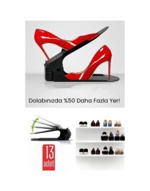 13'lü Ayakkabı Düzenleyici Set – Çift Katlı Tasarım | Dolap İçi Alan Tasarrufu | Ayarlanabilir Yükseklik