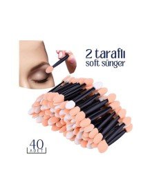 Göz Farı Süngeri 40’lı Paket – Çift Uçlu, Profesyonel Makyaj Aplikatörü