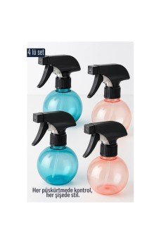 Boş Sprey Şişe 4 x 250 ml 4 ADET 250 ml Renkli Sprey Şişe – 4’lü Çok Amaçlı Set
