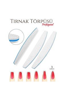 Protez Tırnak Törpüsü 100/180 Grid Profesyonel 3 Adet