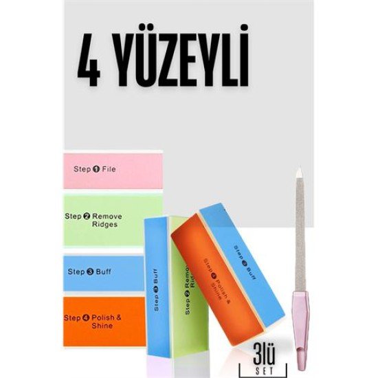 4 Yüzeyli Törpü ve Parlatma Blok Sünger 3 lü Set 4 Yüzeyli Törpü ve Parlatma Blok Sünger 3 lü Set