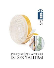 Pencere Ses Isı Yalıtım Sünger Bant 3 METRE