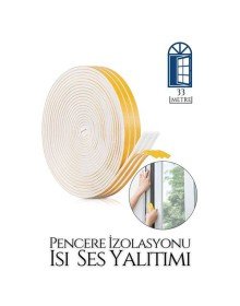 Pencere Ses Isı Yalıtım Sünger Bant 33 METRE
