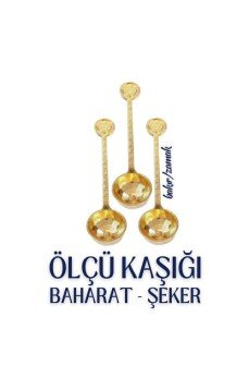 3 lü Şeker ve Ölçü Kaşığı Vintage Design