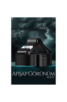 Siyah Ahşap Görünüm 12 li Askı Seti Schönbuch Design Siyah Ahşap Görünüm 12 li Askı Seti Schönbuch Design