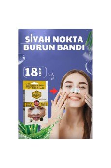 Siyah Nokta Temizleyici Burun Bandı – Derinlemesine Gözenek Arındırıcı  18 li PAKET