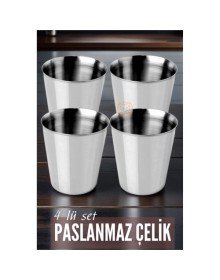Çelik Bardak Seti 4 Adet Fazio Giacinto Design