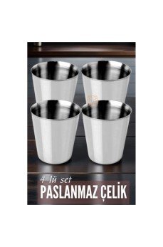 Çelik Bardak Seti 4 Adet Fazio Giacinto Design
