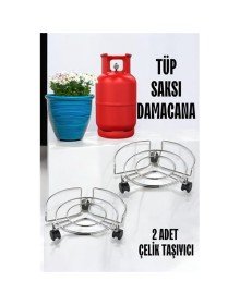 Saksı Tüp Damacana Altlığı Tekerlekli Taşıyıcı 2 ADET