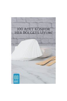 100'lü Ağda Bezi Seti + Spatula | Her Bölgeye Uyumlu | Evde Pratik Tüy Alma İçin