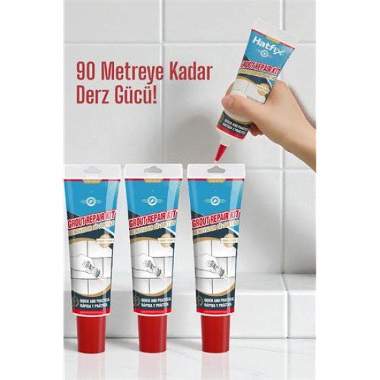 Beyaz Derz Dolgu Macunu Fayans Arası Temizlik ve Yenileme Çözümü 90 Metre Beyaz Derz Dolgu Macunu Fayans Arası Temizlik ve Yenileme Çözümü 90 Metre