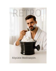 Retro Tıraş Tası Siyah