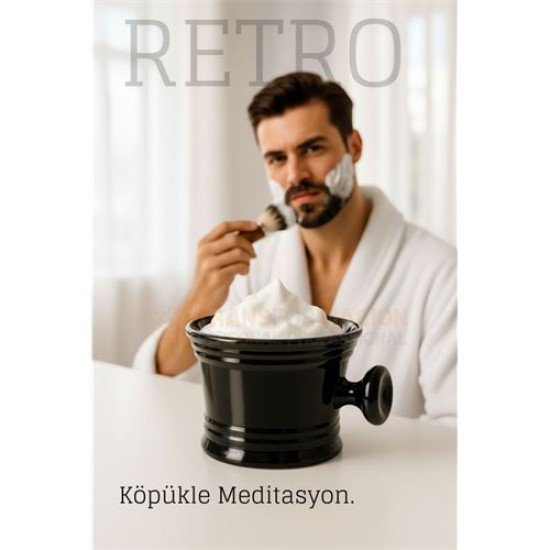 Retro Tıraş Tası Siyah Retro Tıraş Tası Siyah