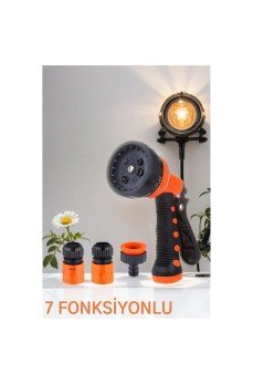 Sulama Tabancası Seti 7 FONKSİYON 3 Aparatlı Sulama Tabancası Seti 7 FONKSİYON 3 Aparatlı