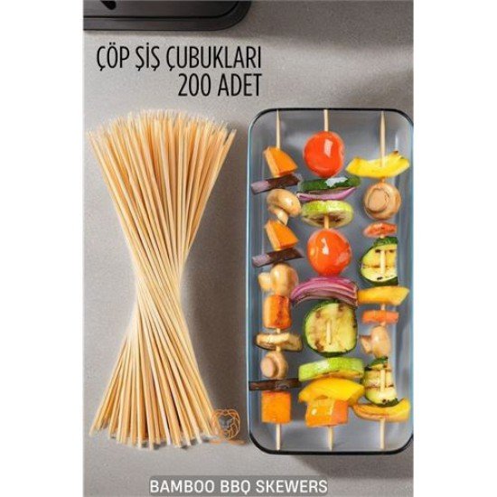 Çöp Şiş İkram Çubukları Bamb 200 ADET Çöp Şiş İkram Çubukları Bamb 200 ADET