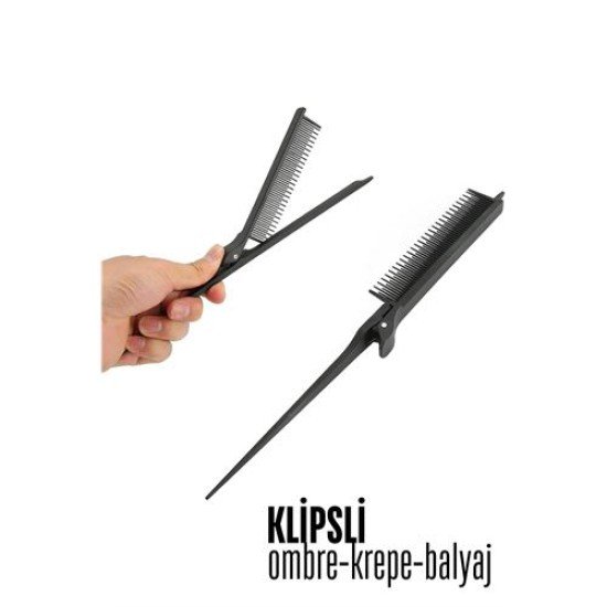 Klipsli Krepe Ombre Balyaj Tarağı Solingen Klipsli Krepe Ombre Balyaj Tarağı Solingen