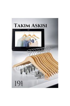 Takım Askısı Ceket Etek Pantolon Kıskaçlı 19 ADET