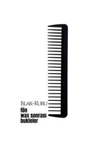 Bukleli Saç Fön Wax Sonrası Tarak Karbon Nano Absolute Professional