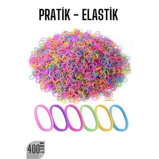 Pratik Saç Lastik Toka 400 ADET RENKLİ Pratik Saç Lastik Toka 400 ADET RENKLİ
