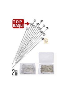 Top Başlı İğne 2 Kutu 100 Adet Başörtü İğnesi Toplu İğne
