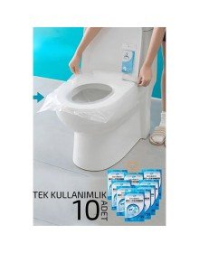Klozet Kapağı Kılıfı Hijyenik Seyahat Tek Kullanımlık Klozet WC Örtüsü 10 ADET