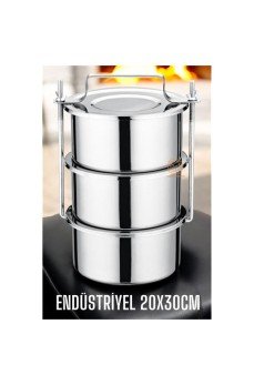 Sefer Tası Endüstriyel Yemek Kabı 430 Paslanmaz Çelik  XXL 20X10 CM