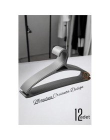 Tasarım Askı Seti 12 ADET Elbise Askısı M.Crisanta GRİ