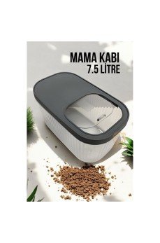 Kedi ve Köpek Mama Saklama Kabı Sürgülü Kapaklı 7.5 Litre