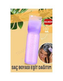Saç Boyası Eşit Dağıtım Şişesi Doldurulabilir Taraklı Aplikatör  Solingen Professional