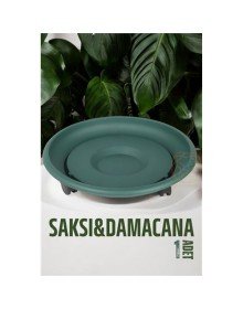 Tekerlekli Saksı Altığı 37 CM YEŞİL