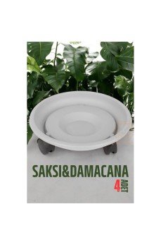 Tekerlekli Saksı Altığı 4 ADET 37 CM BEYAZ Tekerlekli Saksı Altığı 4 ADET 37 CM BEYAZ