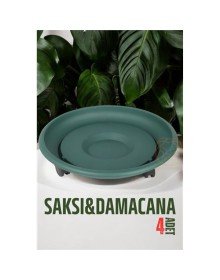 Tekerlekli Saksı Altığı 4 ADET 37 CM YEŞİL