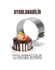 Ayarlanabilir Kek Kalıbı Pasta Kalıbı Çember Kek Kalıbı Paslanmaz Çelik