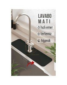 Su Emici Lavabo Matı Hızlı Emen Musluk Matı