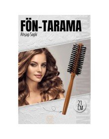 Fön Fırçası Ahşap Saplı Fön Ve Tarama Fırçası