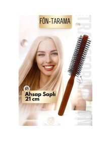 Fön Fırçası Ahşap Saplı Tarama Fırçası