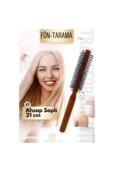 Fön Fırçası Ahşap Saplı Tarama Fırçası Fön Fırçası Ahşap Saplı Tarama Fırçası