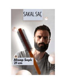 Sakal Fırçası Saç Fırçası ve Fön Fırçası Ahşap Saplı