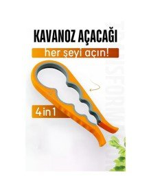 Kavanoz Şişe Açacağı 4 Tip Açacak 4 in 1