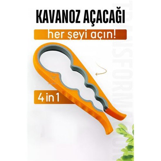 Kavanoz Şişe Açacağı 4 Tip Açacak 4 in 1 Kavanoz Şişe Açacağı 4 Tip Açacak 4 in 1