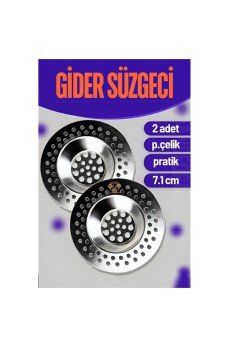 Çelik Lavabo Süzgeci 2 ADET