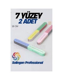 7 Yüzeyli Tırnak Törpü ve Parlatma Blok Sünger Solingen Professional