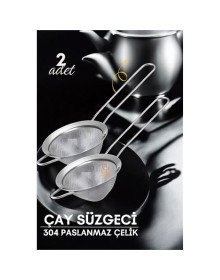 Klasik Çay Süzgeci 304 Paslanmaz Çelik 2 ADET