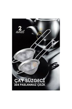 Klasik Çay Süzgeci 304 Paslanmaz Çelik 2 ADET