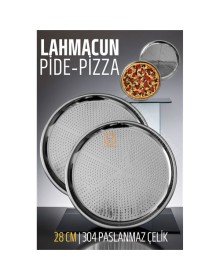 Lahmacun Pizza Pide Pişirme Tepsisi 28 CM 2 li SET
