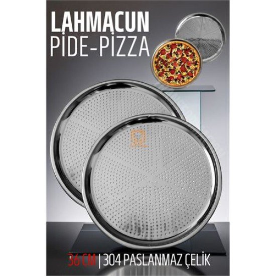 Lahmacun Pizza Pide Pişirme Tepsisi 36 CM 2 li SET Lahmacun Pizza Pide Pişirme Tepsisi 36 CM 2 li SET