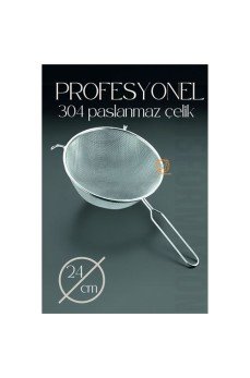 24 Cm Süzgeç 304 Paslanmaz Çelik 24 Cm Süzgeç 304 Paslanmaz Çelik