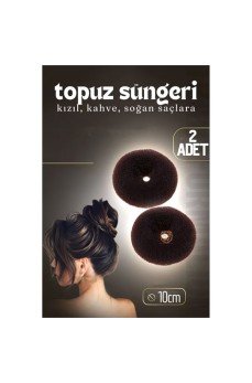Kahve Saç Topuz Süngeri 2 ADET 10 CM Çap 4 cm Kalınlık